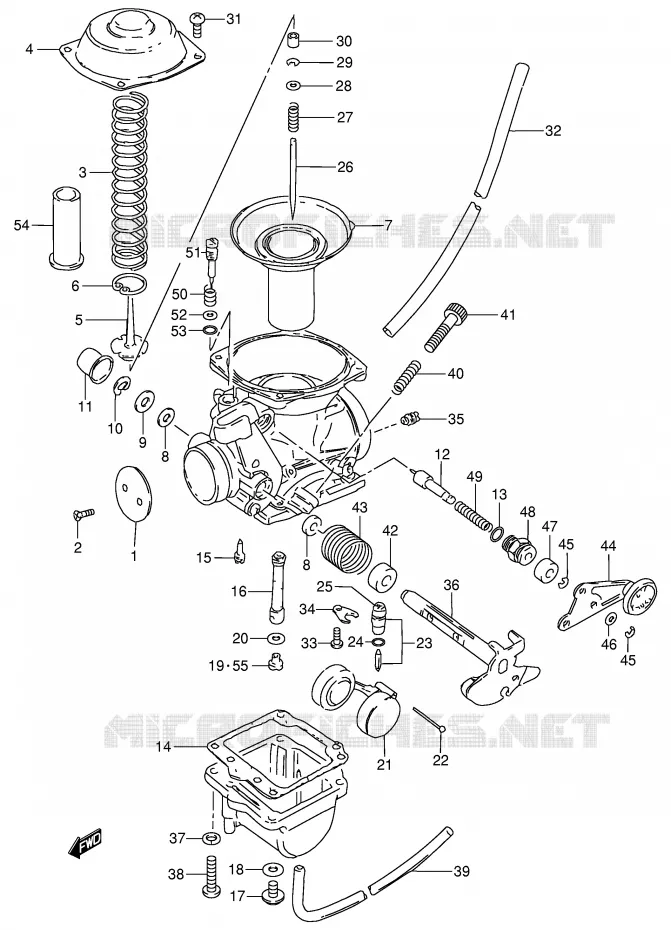 CARBURETOR Suzuki MOTO 250 GN 1992  GN250N(E2)