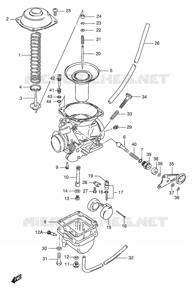 CARBURETOR Suzuki MOTO 250 GN 2000  GN250EY(E2)