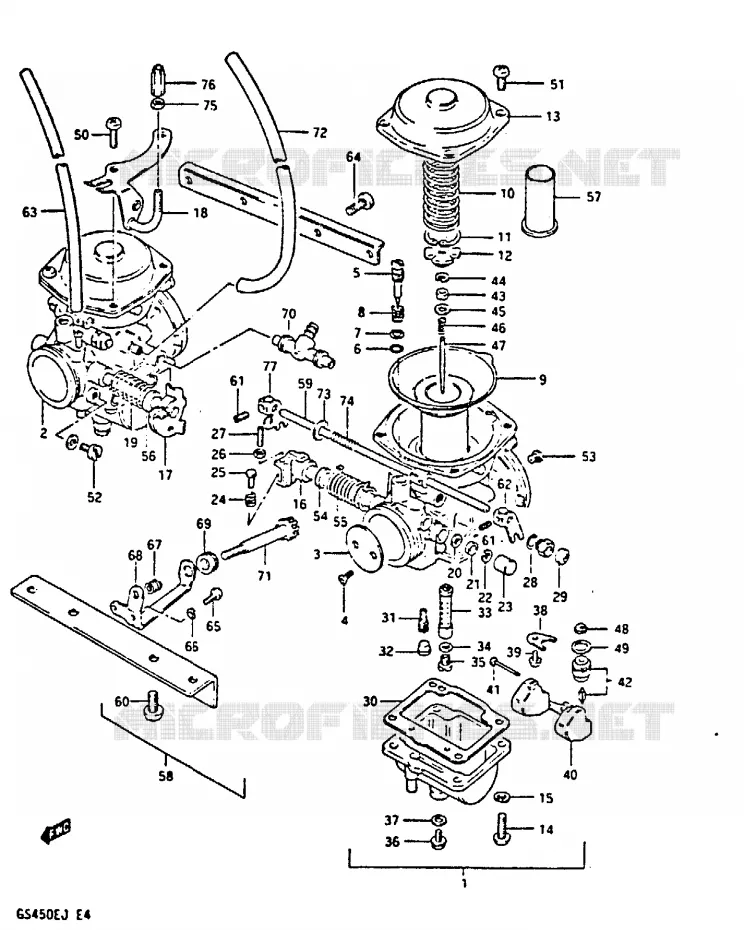 CARBURETOR Suzuki MOTO 450 GS-S 1985  GS450SF(E/F/G/H/J)