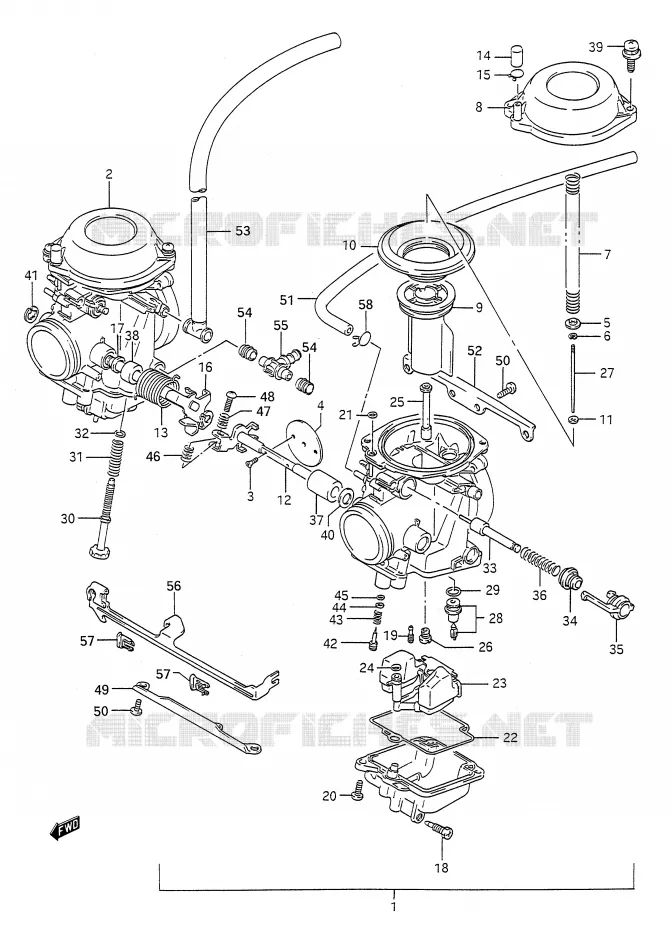 CARBURETOR Suzuki MOTO 500 GS-E 1995  GS500ES(E28)