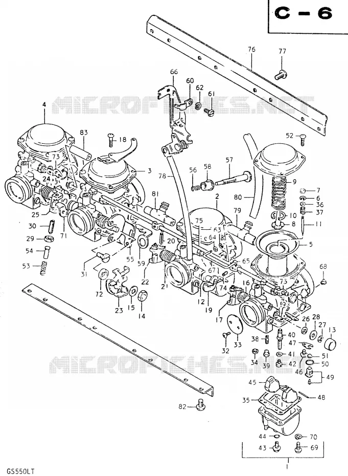 CARBURETOR Suzuki MOTO 550 GS 1980  GS550LT