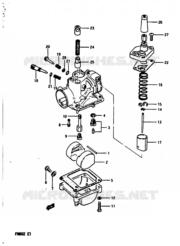 CARBURETOR Suzuki SCOOTER 80 FR 1982  FR80Z