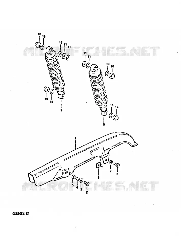 CHAIN GUARD - REAR SHOCK ABSORBER Suzuki MOTO 550 GS 1981  GS550EX(X)