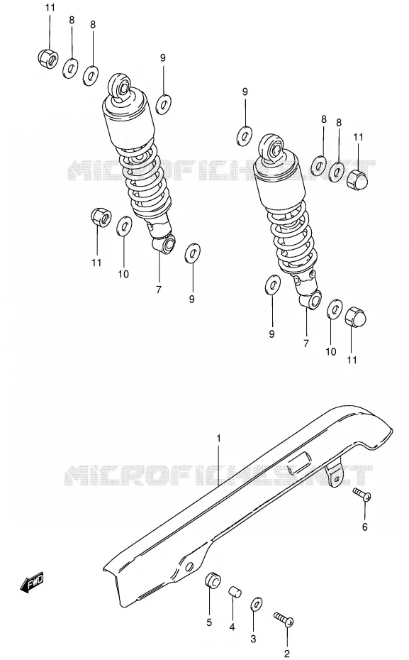 CHAIN GUARD Suzuki MOTO 125 GN 1998  GN125EW(E28)