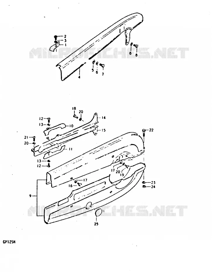 CHAIN GUARD Suzuki MOTO 125 GP 1992  GP125N(C/N)