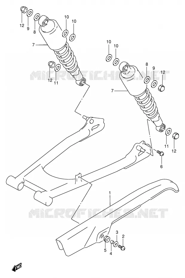 CHAIN GUARD Suzuki MOTO 250 GN 1998  GN250W(E2)