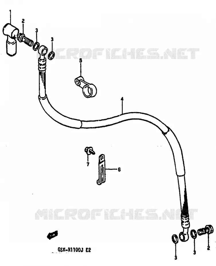 CLUTCH HOSE Suzuki MOTO 1100 GSX-R 1986  GSX-R1100G(G/H/J)