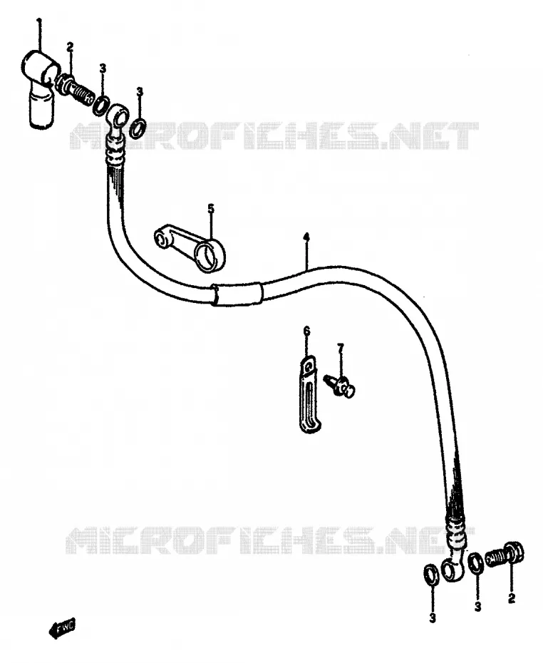 CLUTCH HOSE Suzuki MOTO 750 GSX-R 1986  GSX-750G(F/G/H) E34