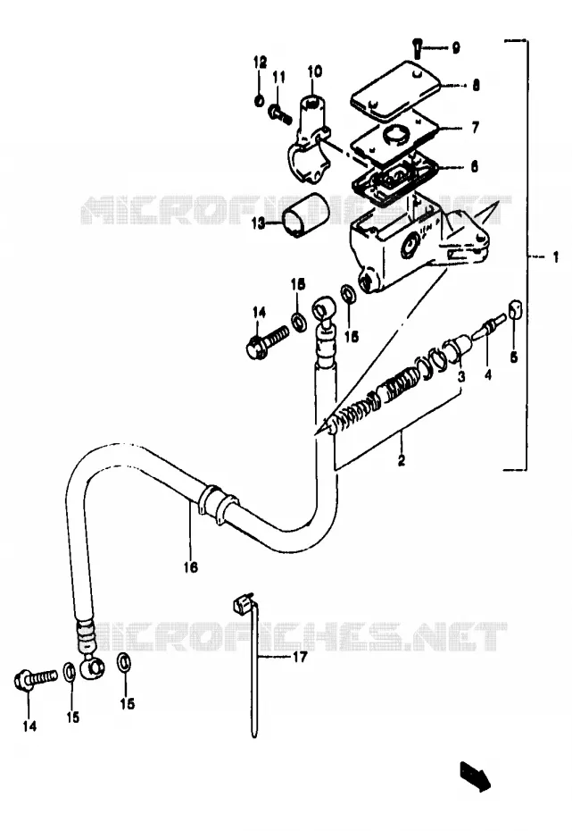 CLUTCH MASTER CYLINDER Suzuki MOTO 1200 BANDIT 1997  GSF1200V/GSF1200SV/GSF1200SAV