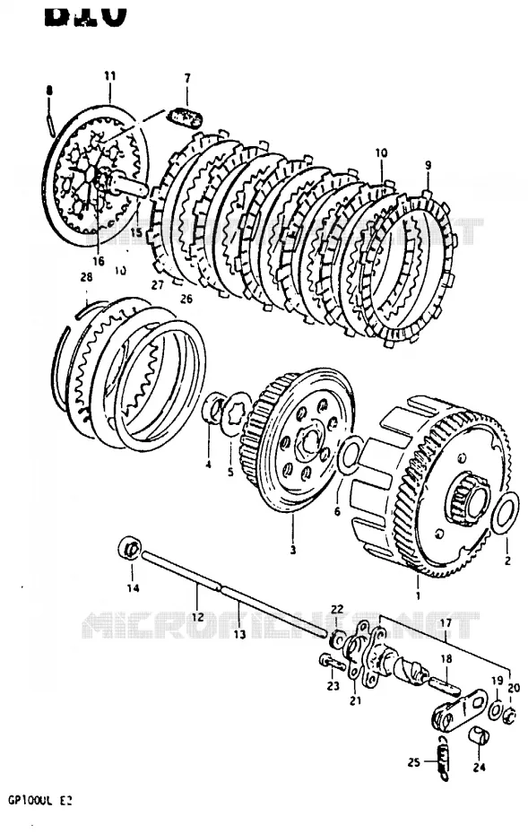 CLUTCH Suzuki MOTO 100 GP 1999  GP100EX(X/D/L)