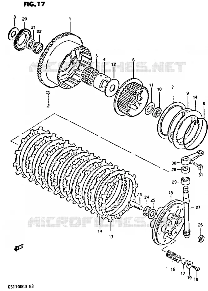 CLUTCH Suzuki MOTO 1100 GS-G 1982  GS1100GZ(Z/D)