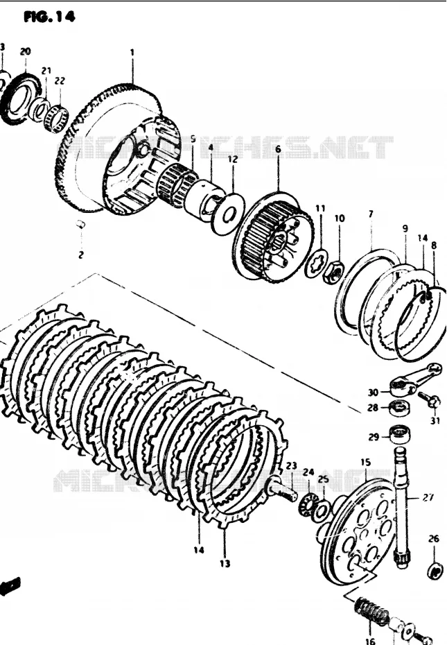 CLUTCH Suzuki MOTO 1100 GS-G 1986  GS1100GG(E/F/G)