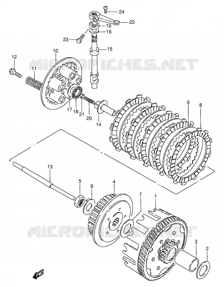 CLUTCH Suzuki MOTO 125 GN 1983  GN125D(E1)