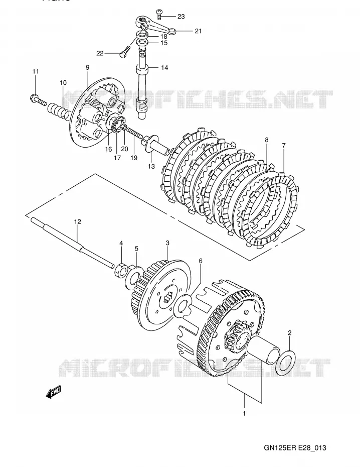 CLUTCH Suzuki MOTO 125 GN 1993  GN125EP(E28)