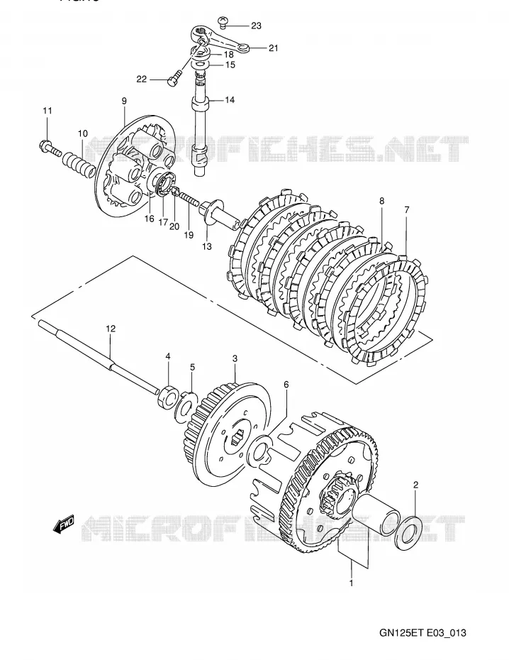 CLUTCH Suzuki MOTO 125 GN 1995  GN125ES(E3)