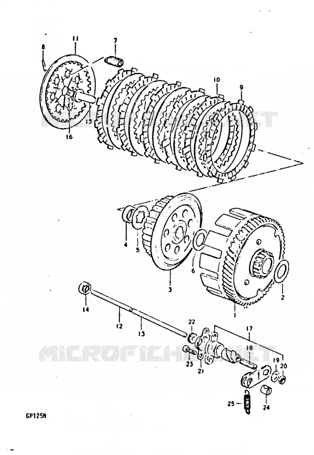 CLUTCH Suzuki MOTO 125 GP 1992  GP125UN(C/N)
