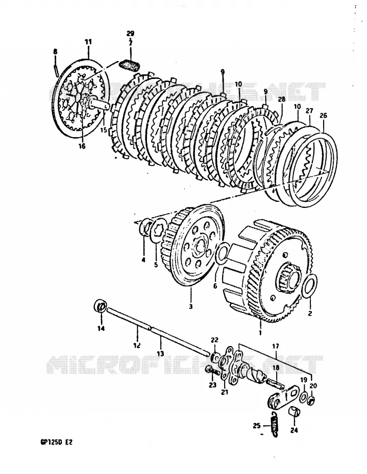 CLUTCH Suzuki MOTO 125 GP 1999  GP125X(X/D)