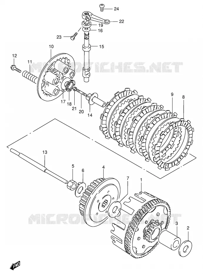 CLUTCH Suzuki MOTO 125 GS 1990  GS125ESL(E1)