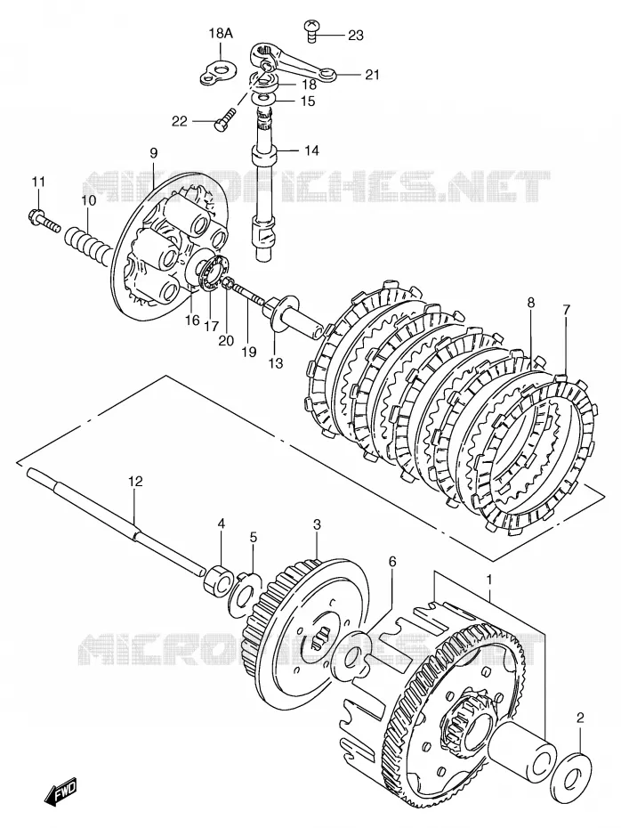 CLUTCH Suzuki MOTO 125 GS 2000  GS125UY(E71)