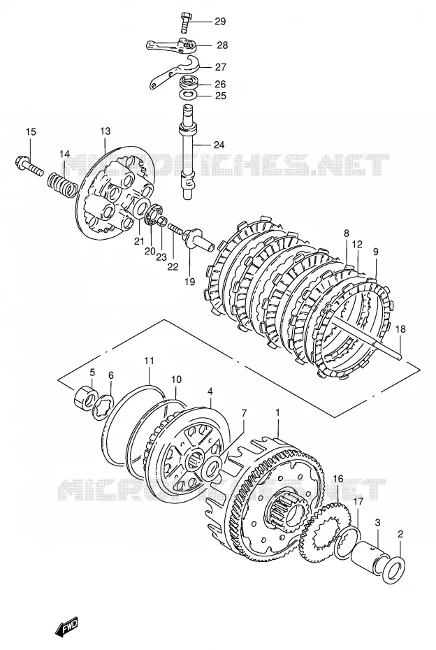 CLUTCH Suzuki MOTO 250 GN 1999  GN250EX(E2)