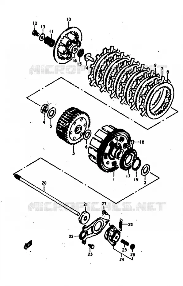 CLUTCH Suzuki MOTO 400 GS 1978  GS400C(C/N)