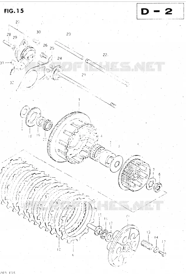 CLUTCH Suzuki MOTO 500 GS-E 1983  GS500ED(Z/D)