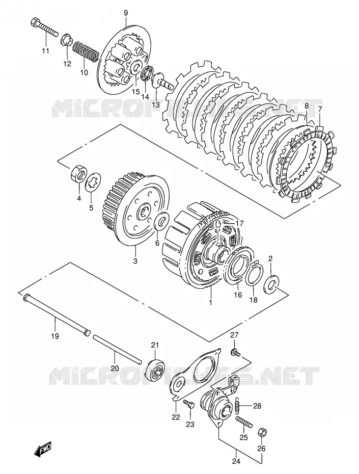 CLUTCH Suzuki MOTO 500 GS-E 2002  GS500UK2(E2)