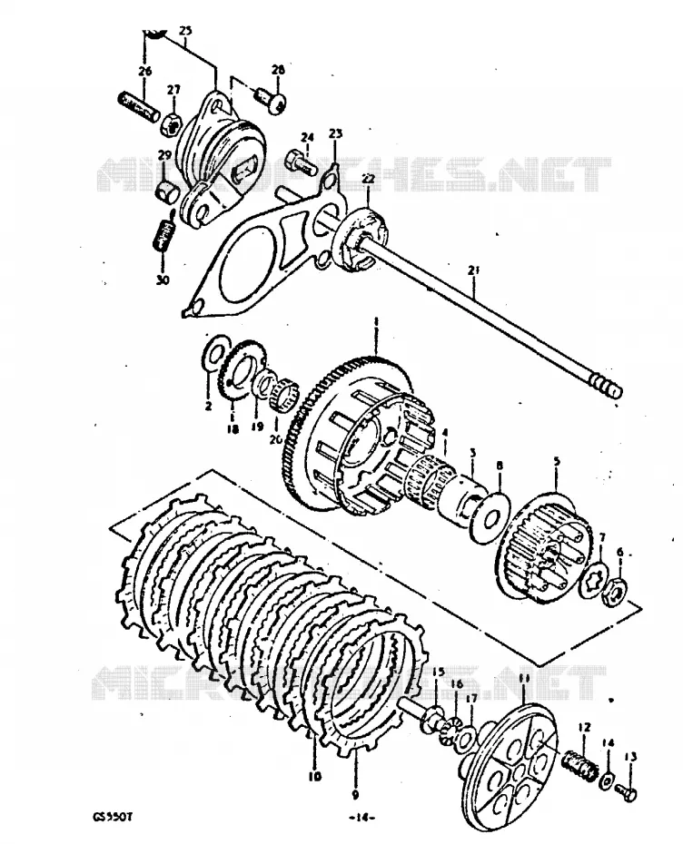 CLUTCH Suzuki MOTO 550 GS 1980  GS550DT(T)