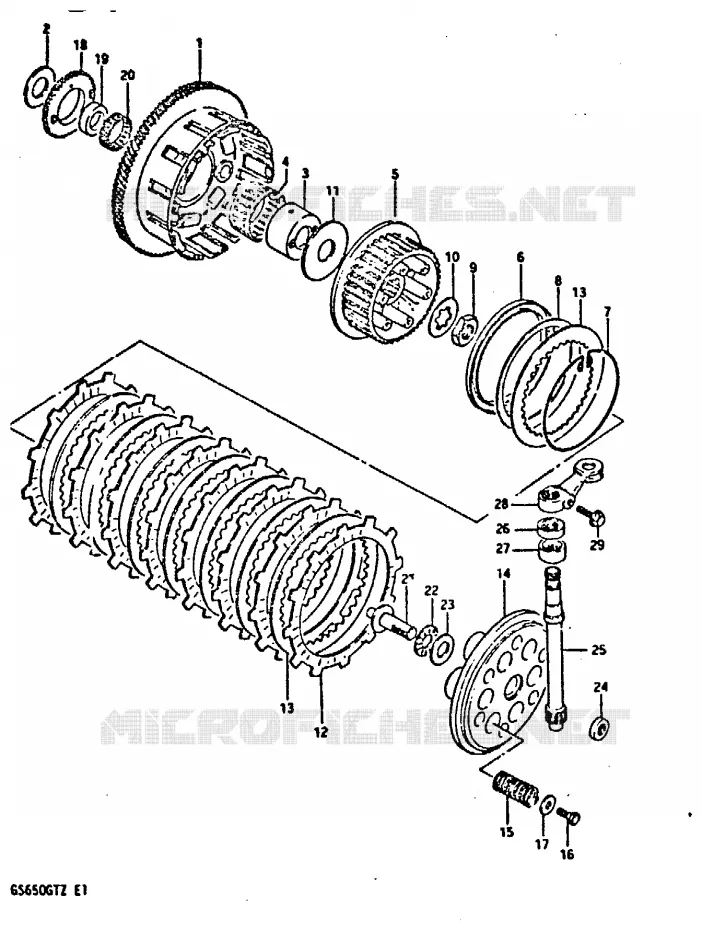 CLUTCH Suzuki MOTO 650 GS 1999  GS650GTX(X/Z)