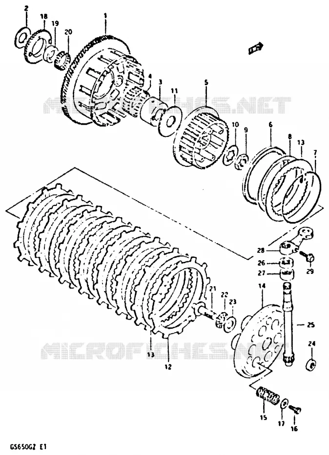 CLUTCH Suzuki MOTO 650 GS 1999  GS650GX(X/Z)