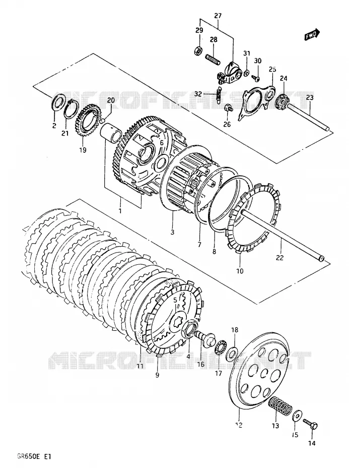 CLUTCH Suzuki MOTO 650 TEMPTER 1983  GR650XD(D/E)