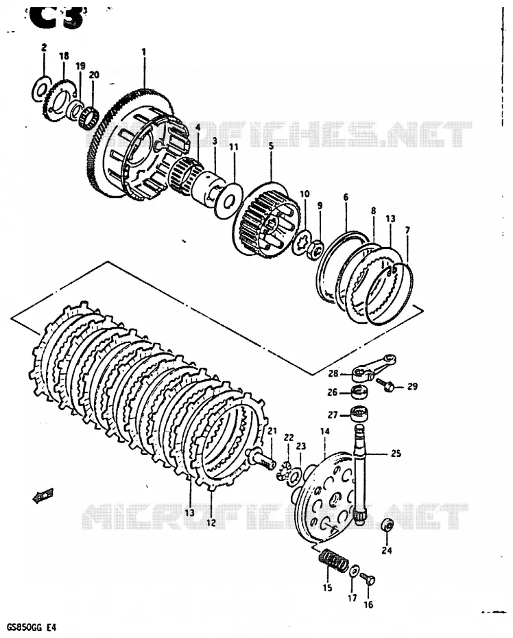 CLUTCH Suzuki MOTO 850 GS 1985  GS850GF(E4)