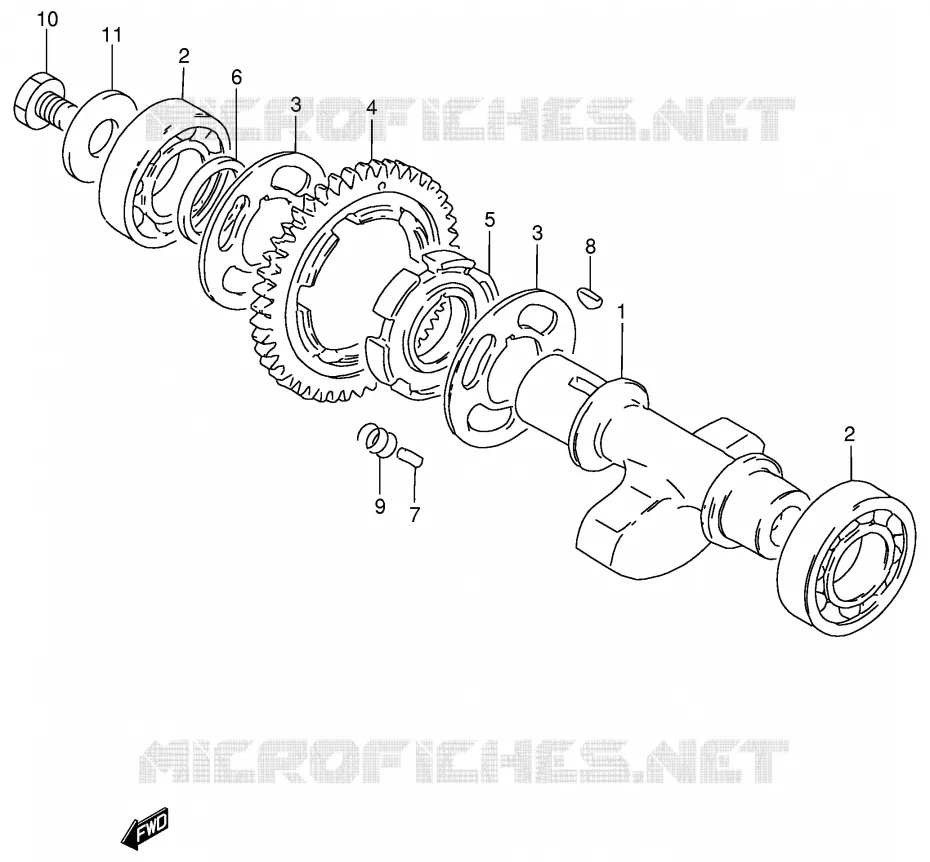 CRANK BALANCER Suzuki MOTO 250 GN 1993  GN250P(E2)