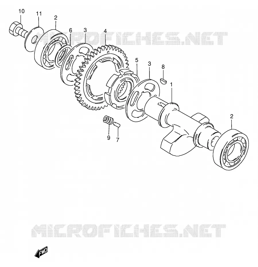 CRANK BALANCER Suzuki MOTO 250 GN 2000  GN250Y(E2)