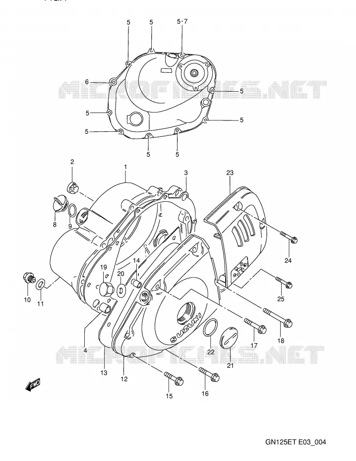 CRANKCASE COVER Suzuki MOTO 125 GN 1994  GN125ER(E3)