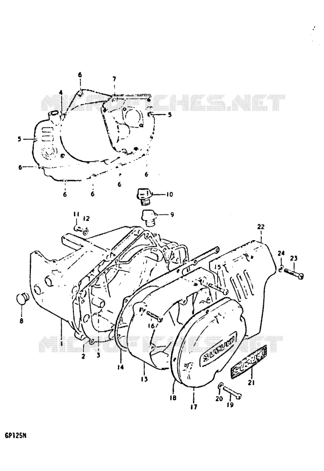 CRANKCASE COVER Suzuki MOTO 125 GP 1992  GP125UN(C/N)