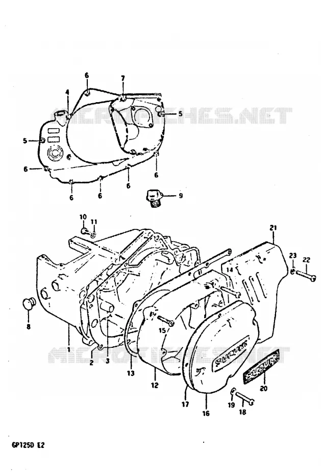 CRANKCASE COVER Suzuki MOTO 125 GP 1999  GP125UX(X/D)