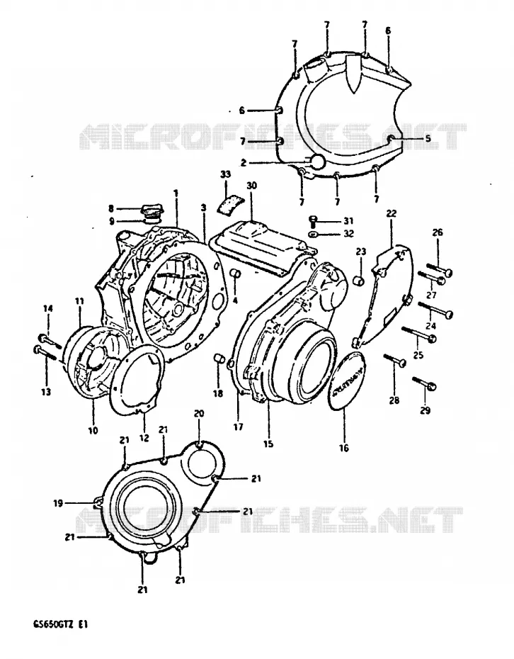 CRANKCASE COVER Suzuki MOTO 650 GS 1999  GS650GTX(X/Z)