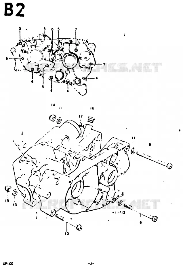 CRANKCASE Suzuki MOTO 100 GP 1992  GP100N(C/N)