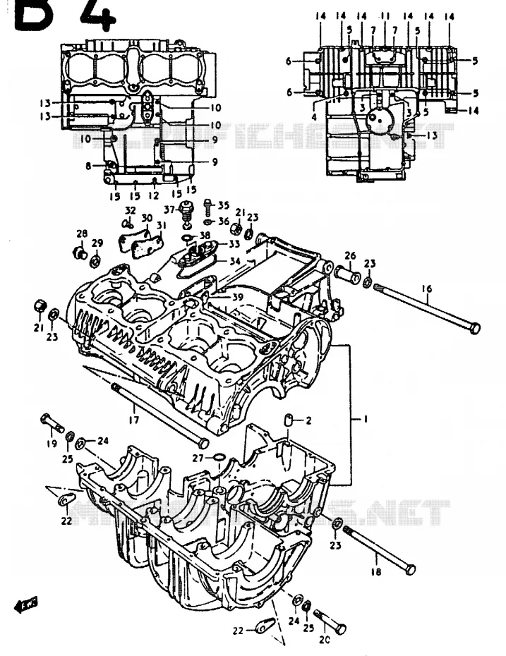 CRANKCASE Suzuki MOTO 1000 GS 1979  GS1000HN(C/N)