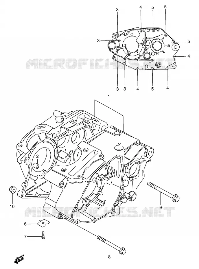 CRANKCASE Suzuki MOTO 125 GN 1989  GN125K(E1)
