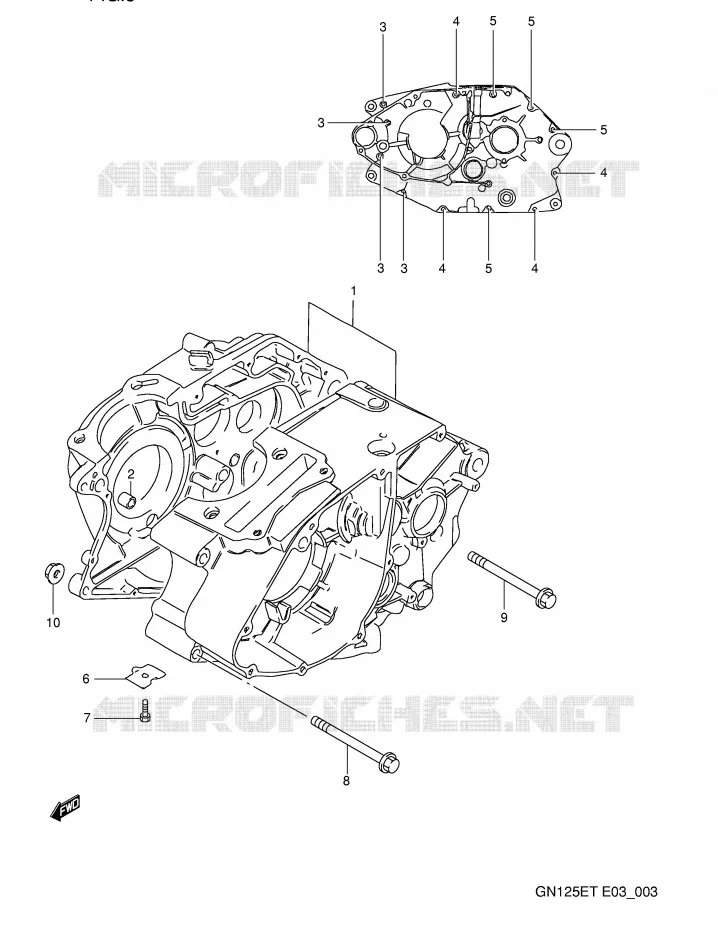 CRANKCASE Suzuki MOTO 125 GN 1992  GN125EN(E3)