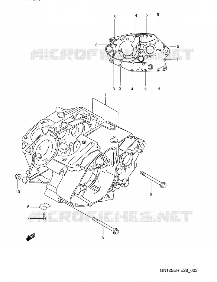 CRANKCASE Suzuki MOTO 125 GN 1993  GN125EP(E28)
