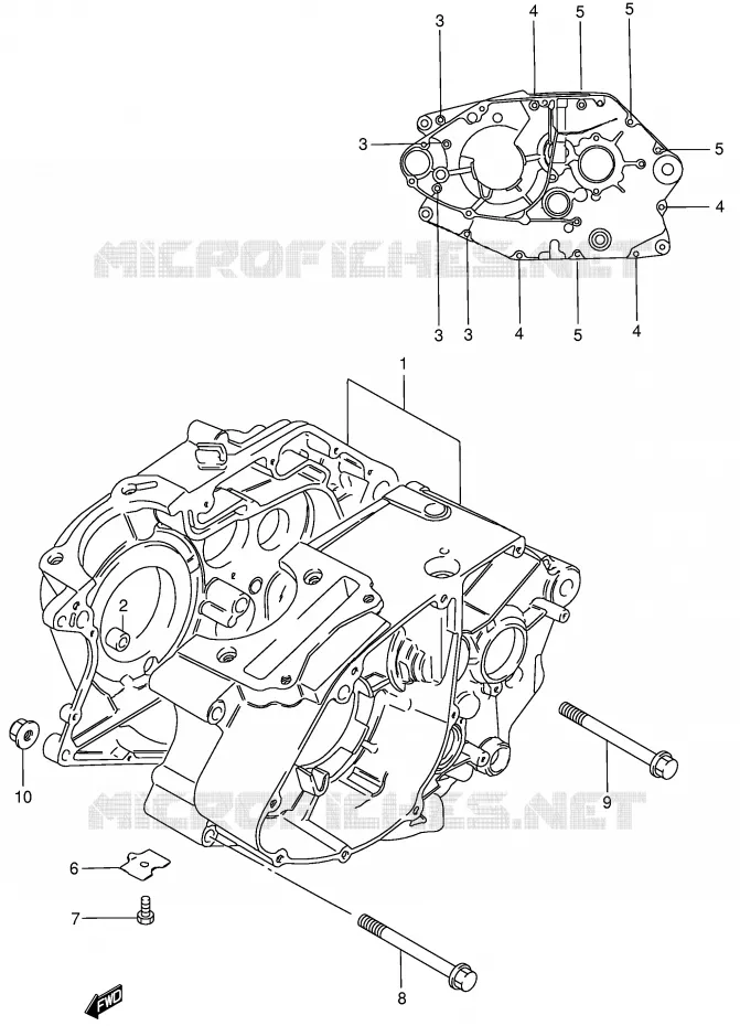 CRANKCASE Suzuki MOTO 125 GN 1998  GN125EW(E28)