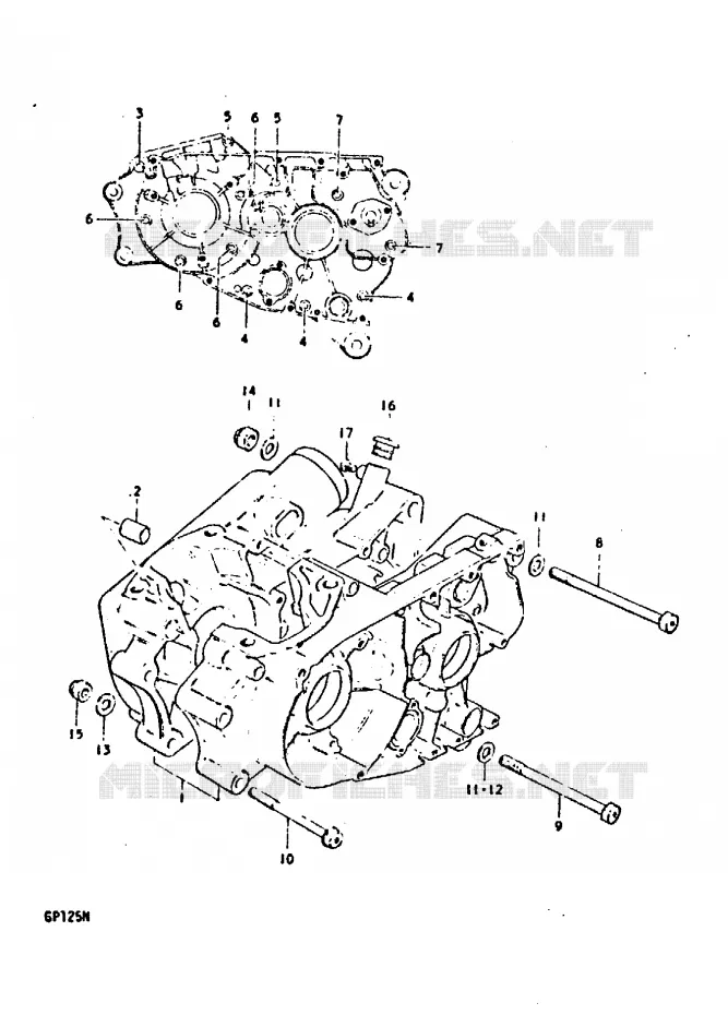 CRANKCASE Suzuki MOTO 125 GP 1992  GP125N(C/N)