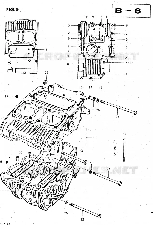 CRANKCASE Suzuki MOTO 450 GS-L 1996  GS450LT(E2)