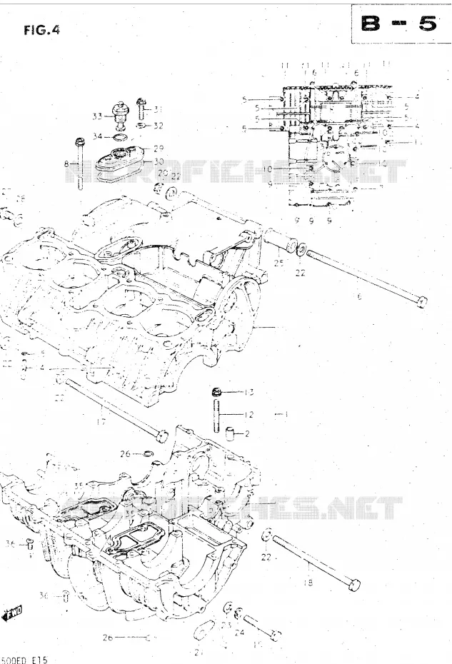 CRANKCASE Suzuki MOTO 500 GS-E 1983  GS500ED(Z/D)