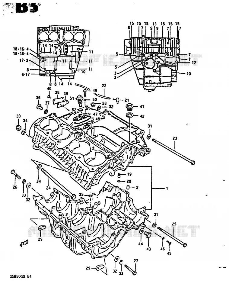 CRANKCASE Suzuki MOTO 850 GS 1986  GS850GG(E4)