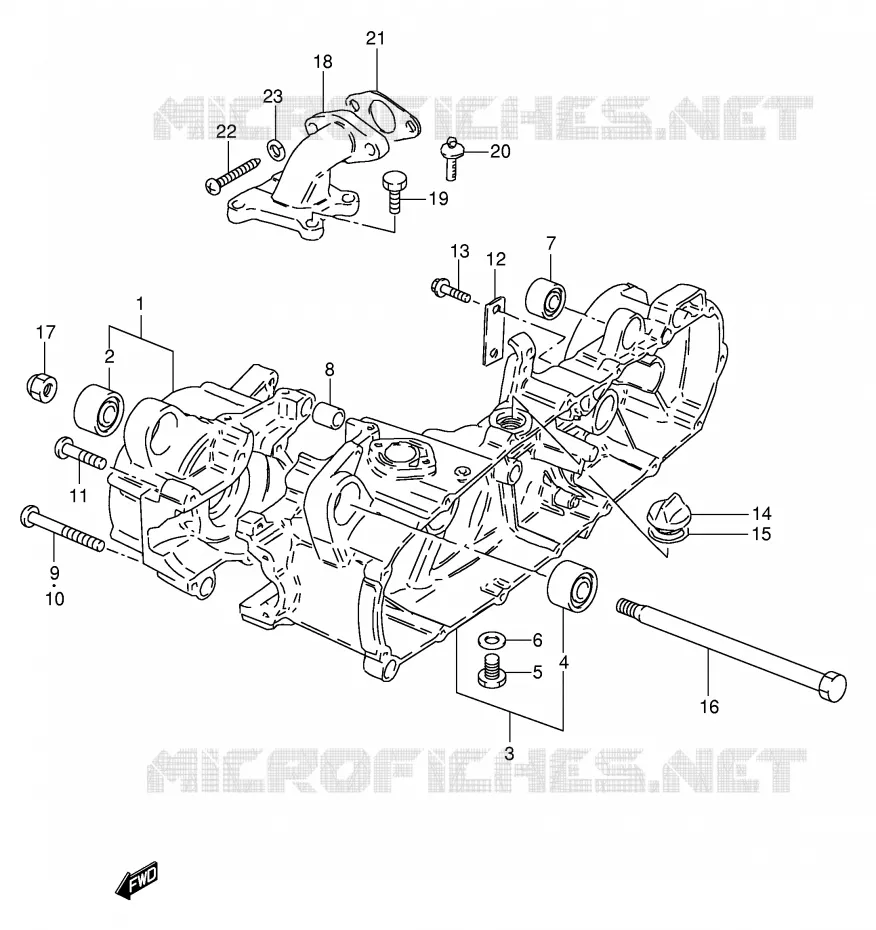 CRANKCASE Suzuki SCOOTER 50 FZ 1982  FZ50Z(E1)