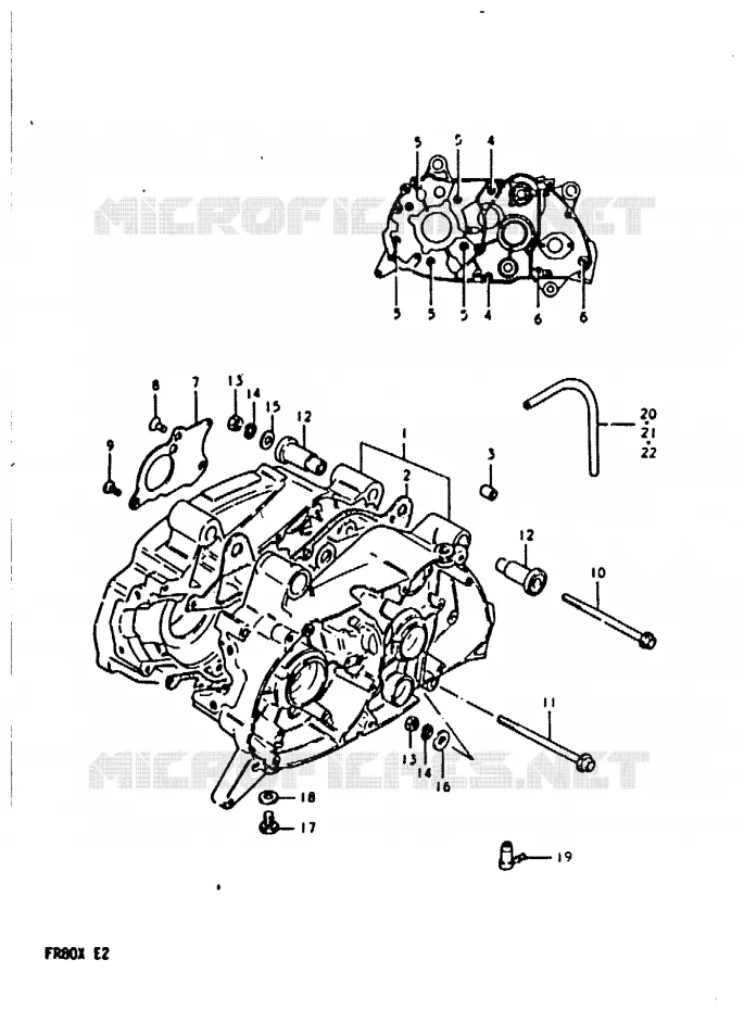 CRANKCASE Suzuki SCOOTER 80 FR 1981  FR80X